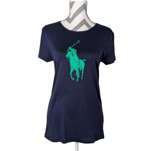 Ralph Lauren Black Label Navy Blue Big Polo Pony Logo T Shirt XL - Picture 8 of 8